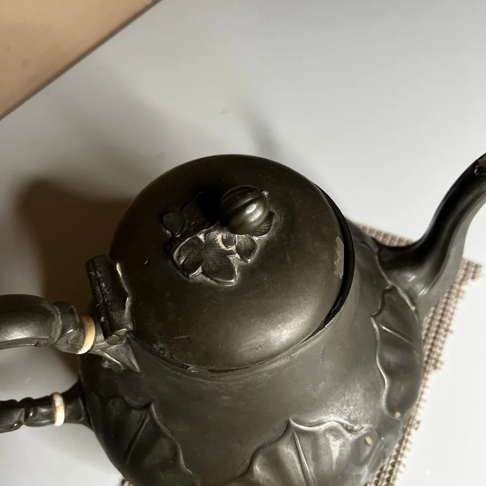 Antique Philip Ashberry & Sons Sheffield Britannia Metal Teapot 219 7 Victorian